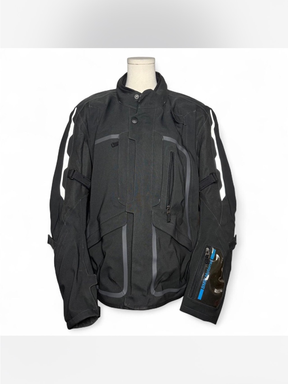 BMW Enduroguard Men’s Black Motorcycle Jacket Padded Armor Size 54 Motorrad